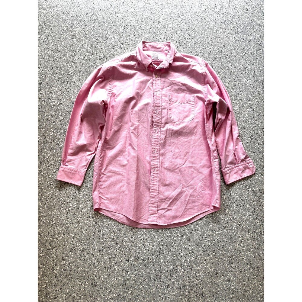 Brooks Brothers Pink Button Down Regular Fit size Large
